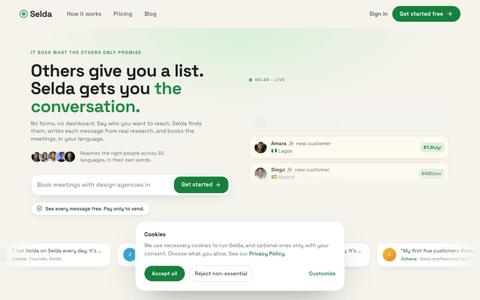 Selda — get customers without being a salesperson — screenshot