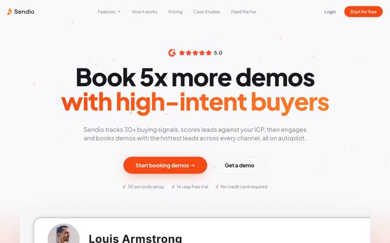Sendio – Book 5x more demos on LinkedIn, on autopilot — screenshot