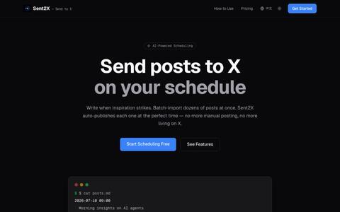 Sent2X — Schedule & Auto-Publish Posts to X — screenshot