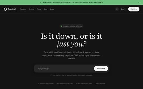 Website Monitoring for Agencies - Sentinel — screenshot