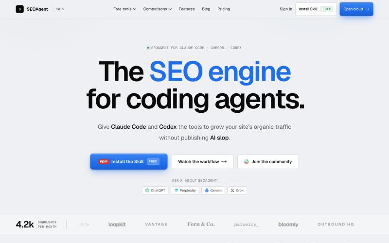 SEOAgent — The SEO Engine for Coding Agents — screenshot