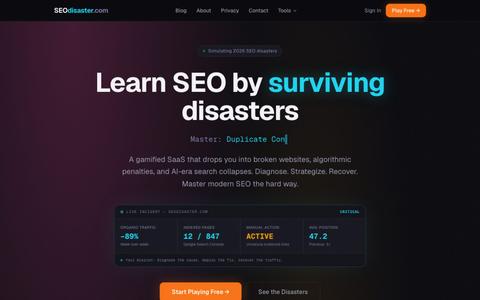 Learn SEO by Fixing Real Disasters | SEOdisaster.com — screenshot