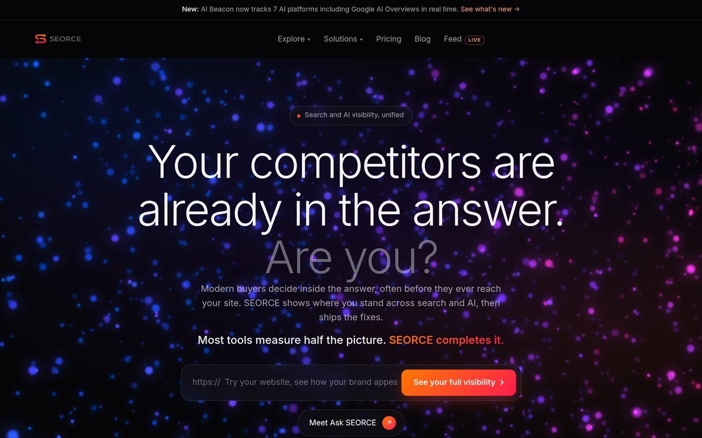 SEORCE - AI-Powered SEO Platform — screenshot