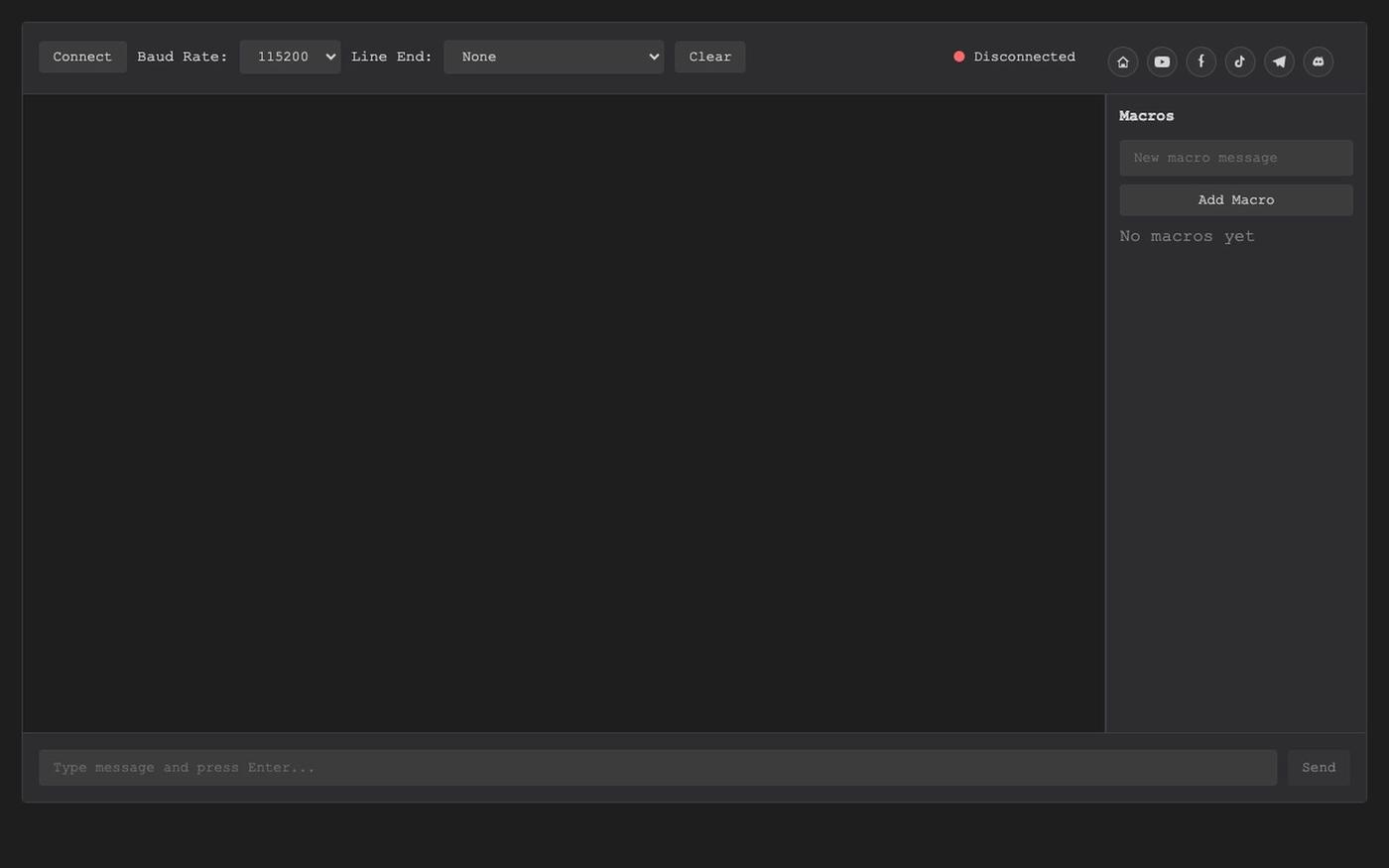 WebSerial Terminal — screenshot
