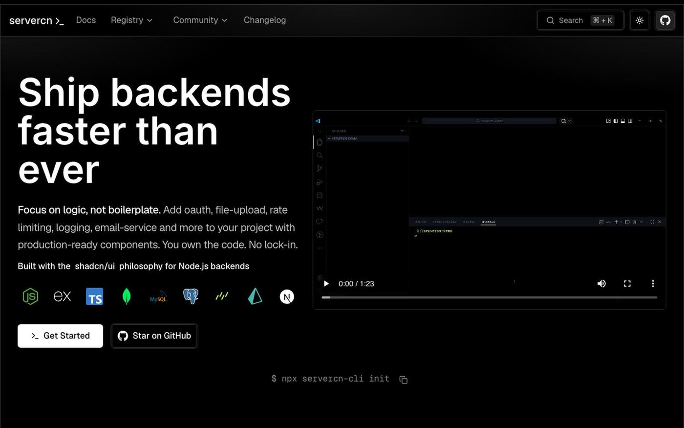 Servercn — screenshot