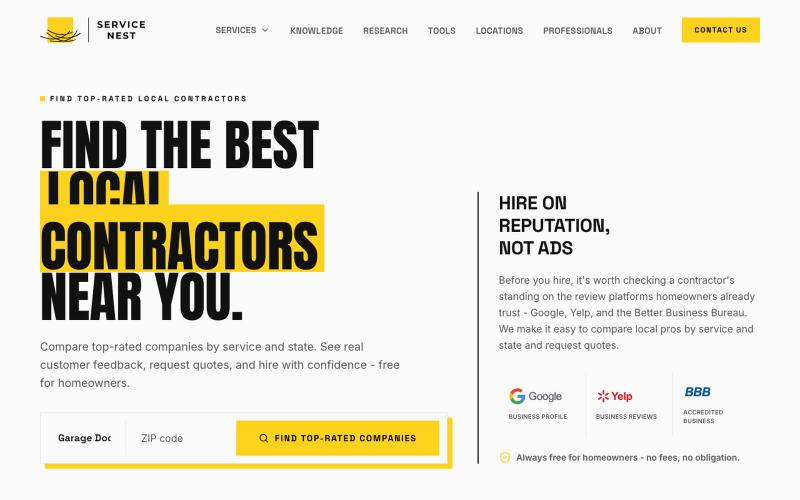 Service Nest - Find Top-Rated Local Contractors — screenshot