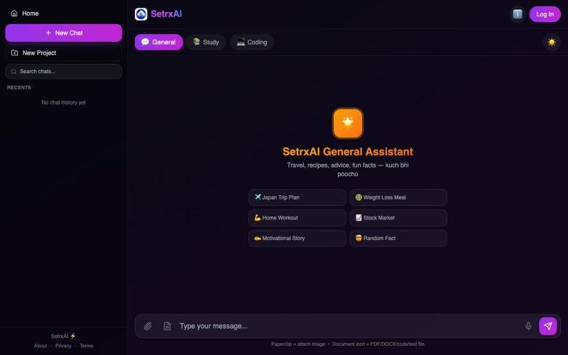 SetrxAI — screenshot