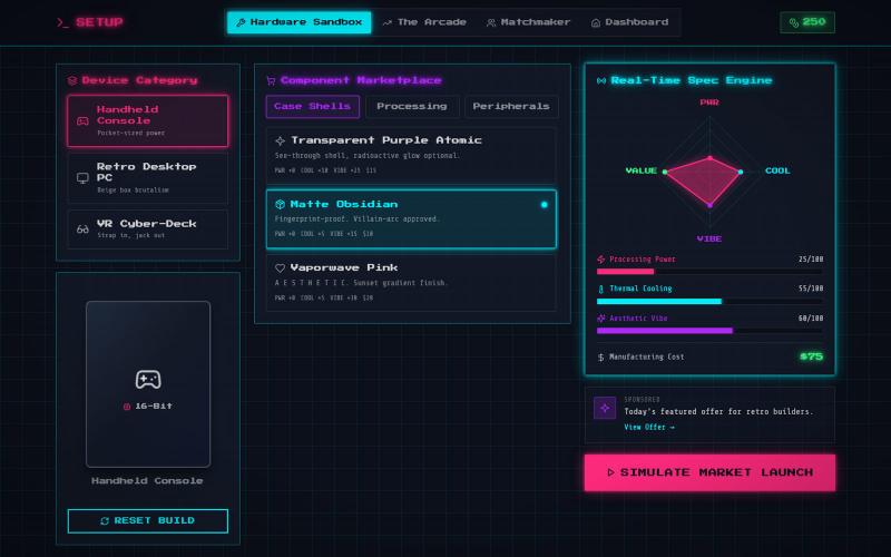 Setup // Hardware Sandbox & Co-Founder Matcher — screenshot
