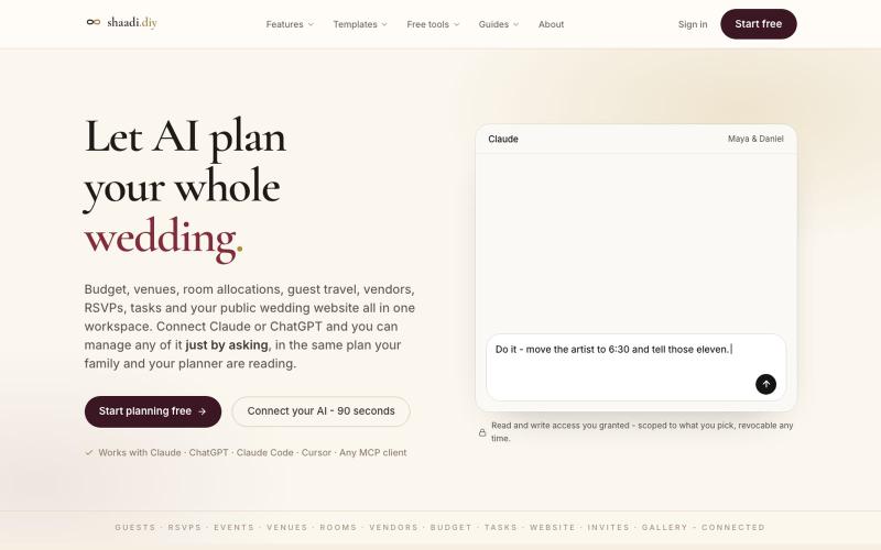 shaadi.diy - Every detail of your wedding, one home — screenshot