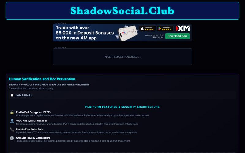 ShadowSocial.Club — screenshot