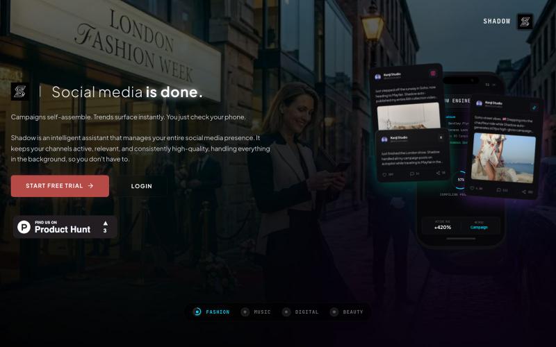 ShadowSocial - Social media is done. — screenshot