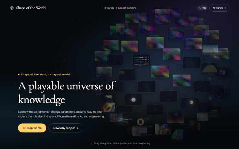 世界的形状 — 一个可玩的知识宇宙 — screenshot