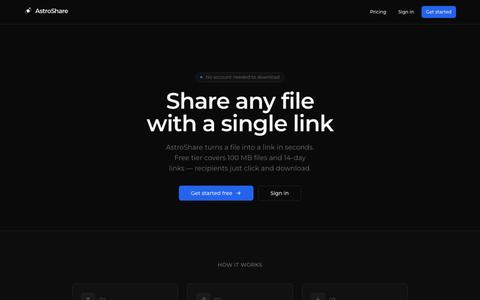 AstroShare — Share files with a link — screenshot