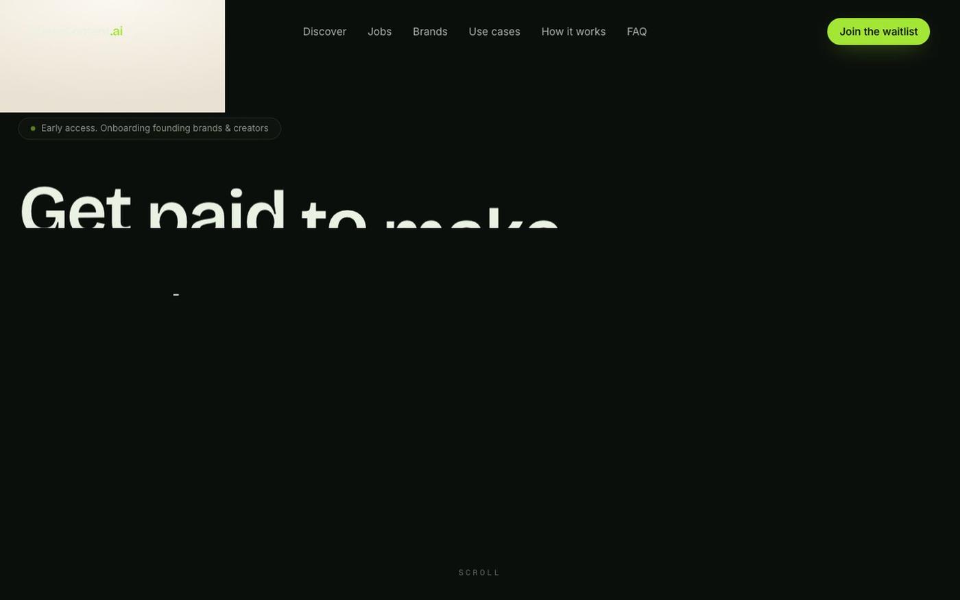ShareContent.ai | Where brands and creators get paid to make content — screenshot