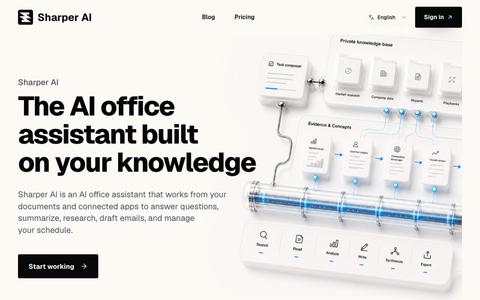 Sharper AI | AI Office Assistant Built on Your Knowledge — screenshot