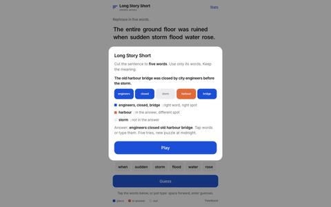 Long Story Short · sheets.works — screenshot