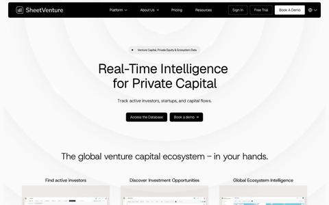 Real-Time Venture Capital & Private Equity Database | SheetVenture — screenshot