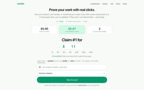 shelflife — content people paid to put in front of you — screenshot