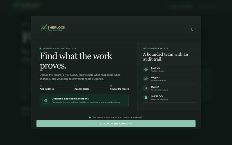 SHERLOCK — Find Your Work — screenshot