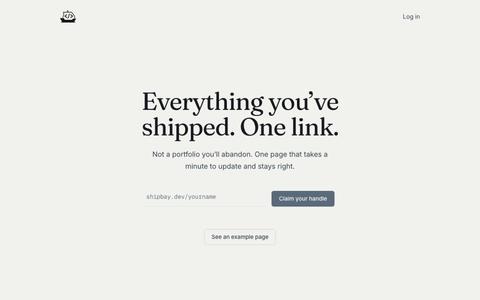 Shipbay — everything you’ve shipped, one link — screenshot