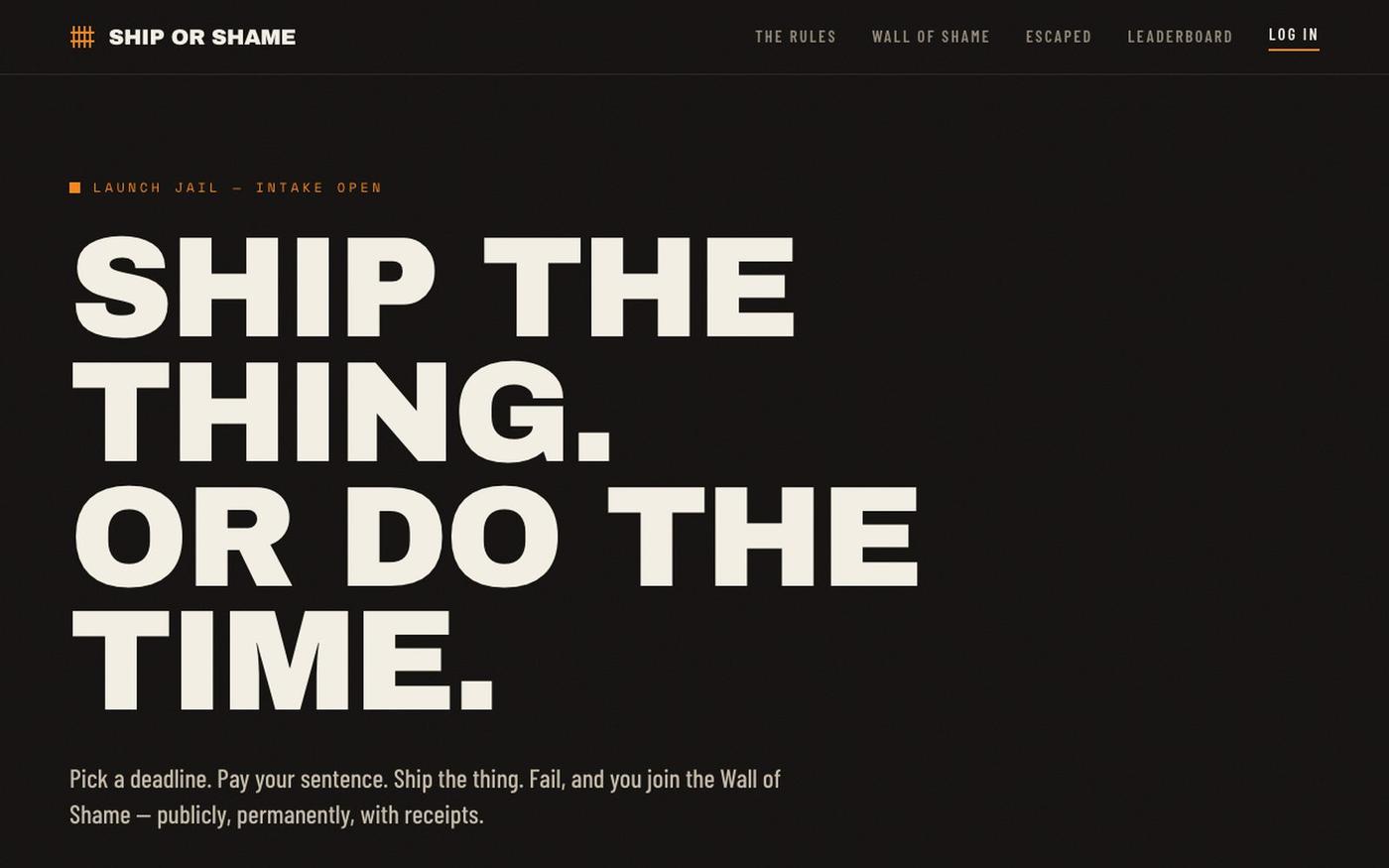 Ship or Shame — screenshot