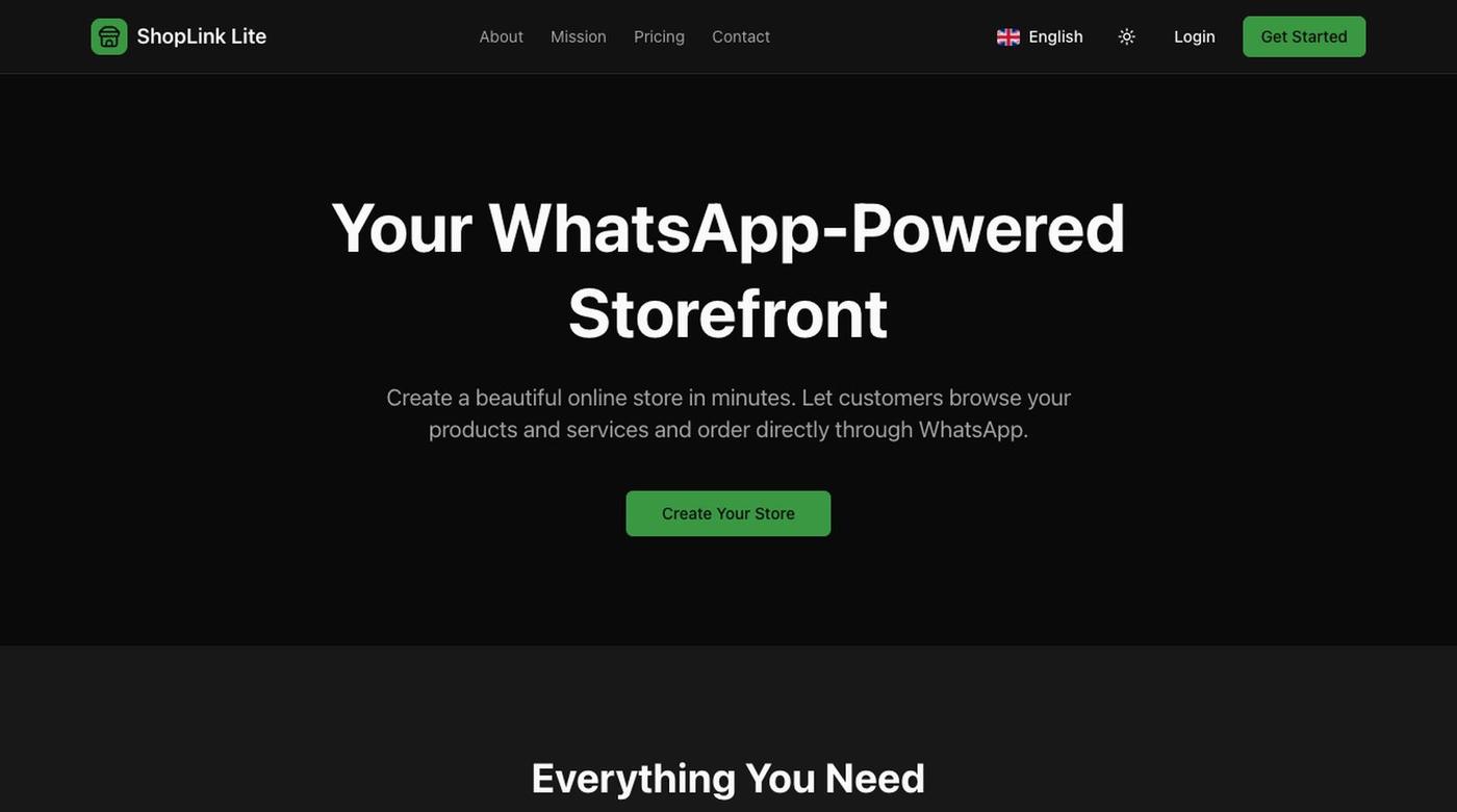ShopLink Lite — screenshot