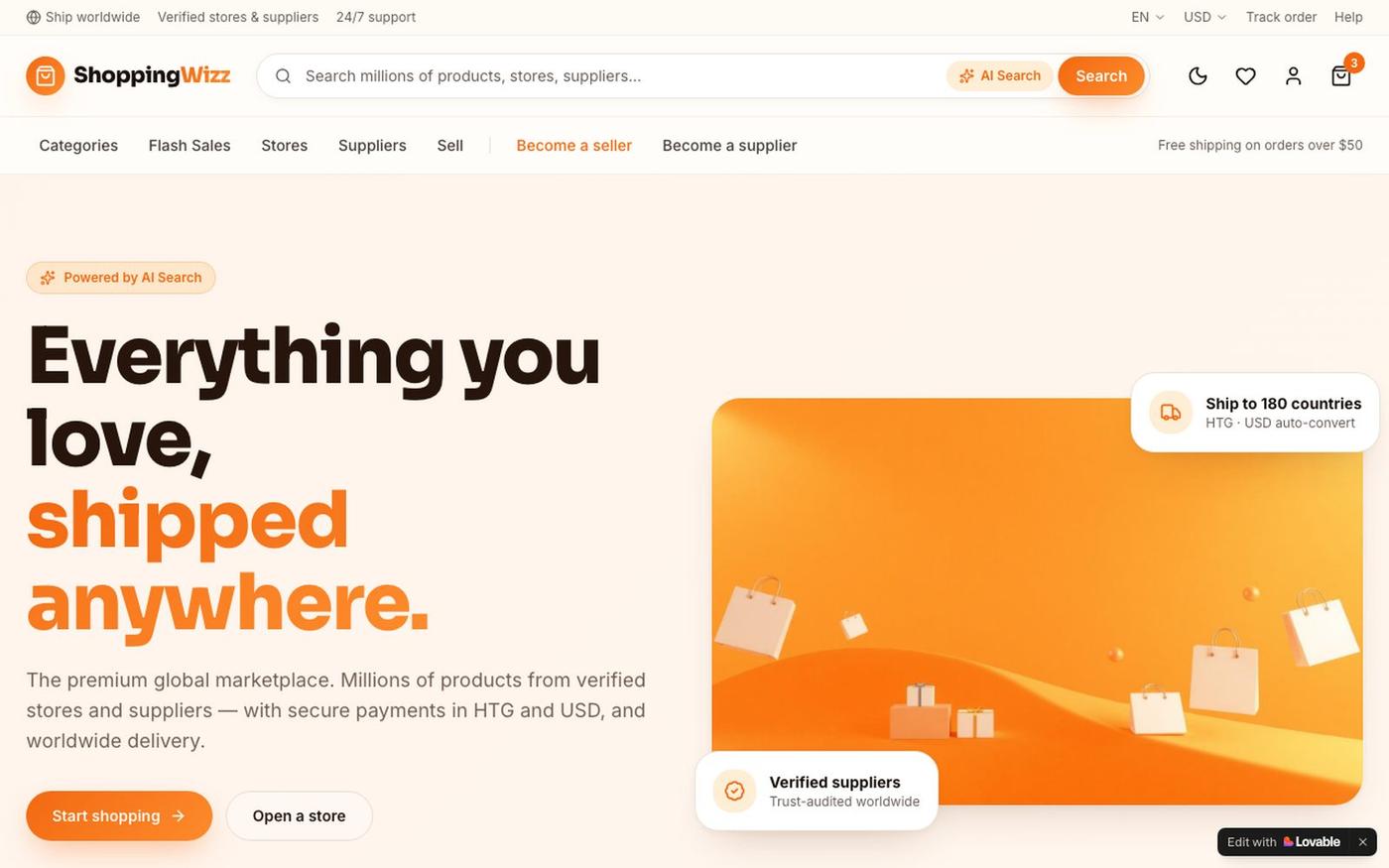 Shopping Wizz — Global Marketplace for Stores, Suppliers & Shoppers — screenshot
