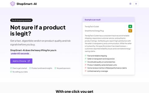ShopSmart-AI - The Smart Shopping Assistant — screenshot