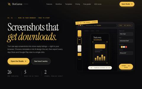 ShotCanvas — AI App Store Screenshot Studio & Generator — screenshot