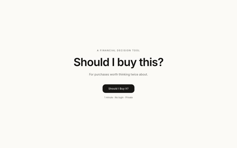 Should I Buy This? — screenshot