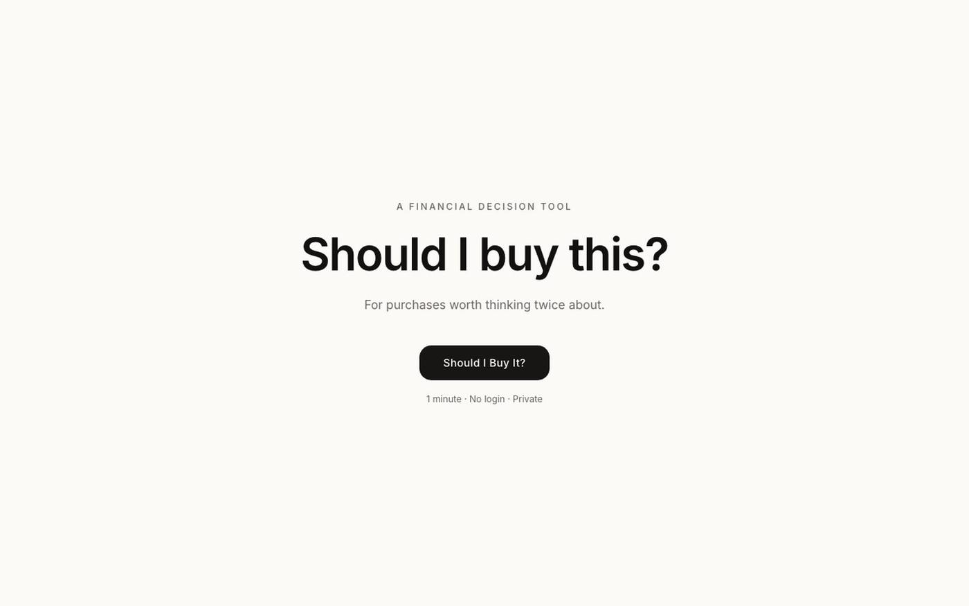 Should I Buy This? — screenshot