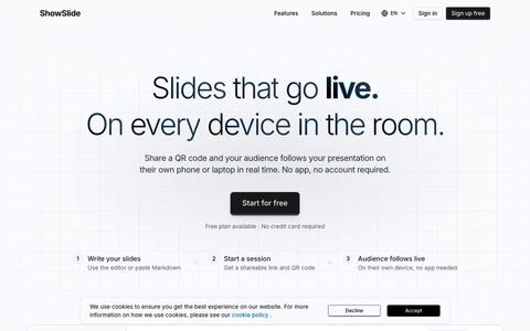Live Presentation Software | ShowSlide — screenshot