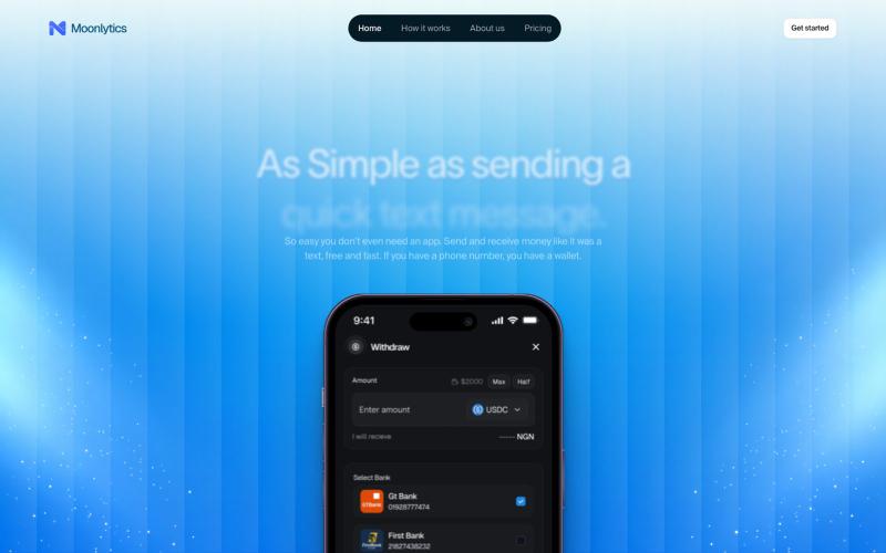 Moonlytics — curved shutter scroll — screenshot