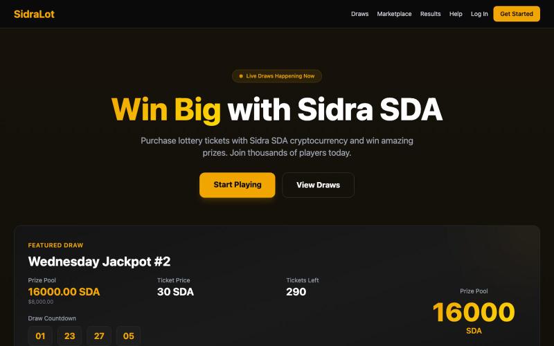 SidraLot - Win Big with Sidra SDA — screenshot