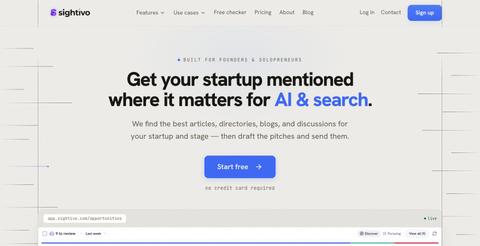 Sightivo - Get Mentioned. Rank Higher. Get Cited by AI. — screenshot