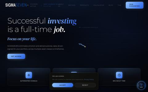 SIGMASEVEN Research | Systematic Bitcoin Signals — screenshot