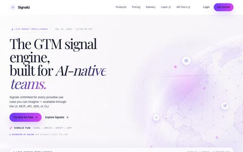 Signaliz — Find the Right Companies. Know When They Move. — screenshot