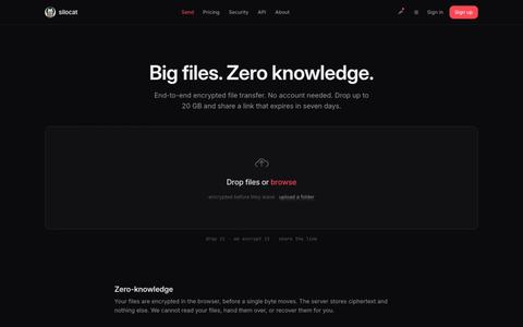Silocat: End-to-end encrypted file sharing & cloud storage — screenshot
