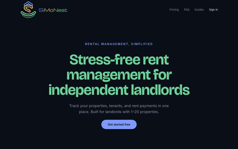 Rental management made simple — track rent, tenants & reminders — screenshot