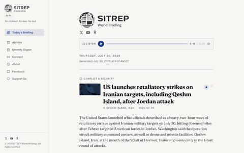 SITREP — Daily World Briefing — screenshot