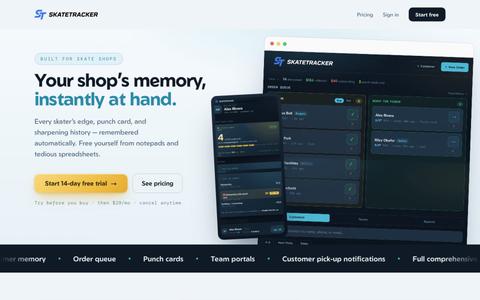 SkateTracker — Manage your whole skate shop on one screen — screenshot