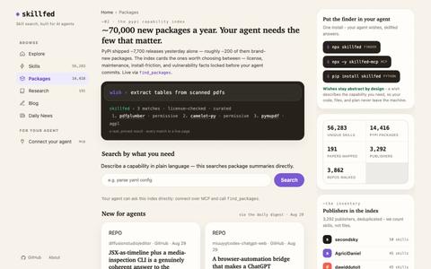 Packages — SkillFed — screenshot