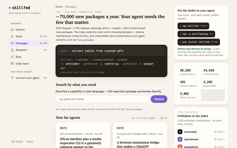 Packages — SkillFed — screenshot