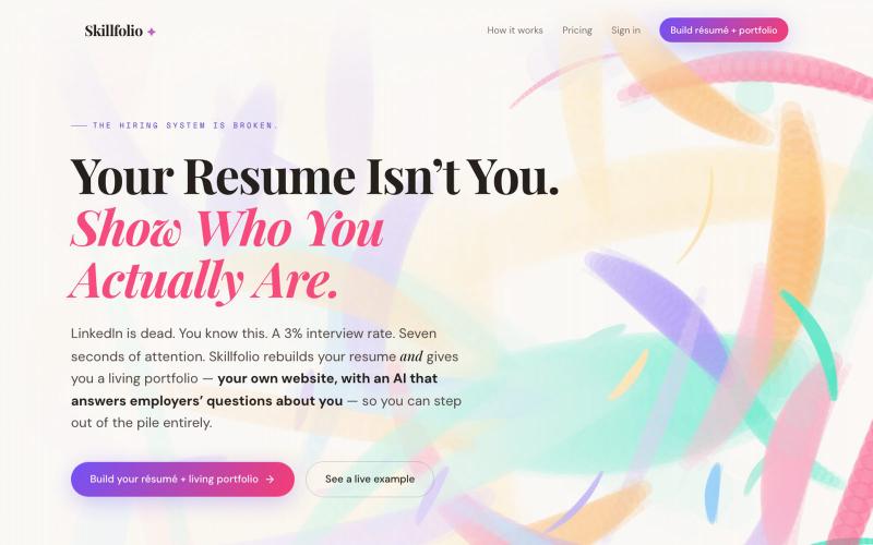 Skillfolio — Show Who You Actually Are — screenshot