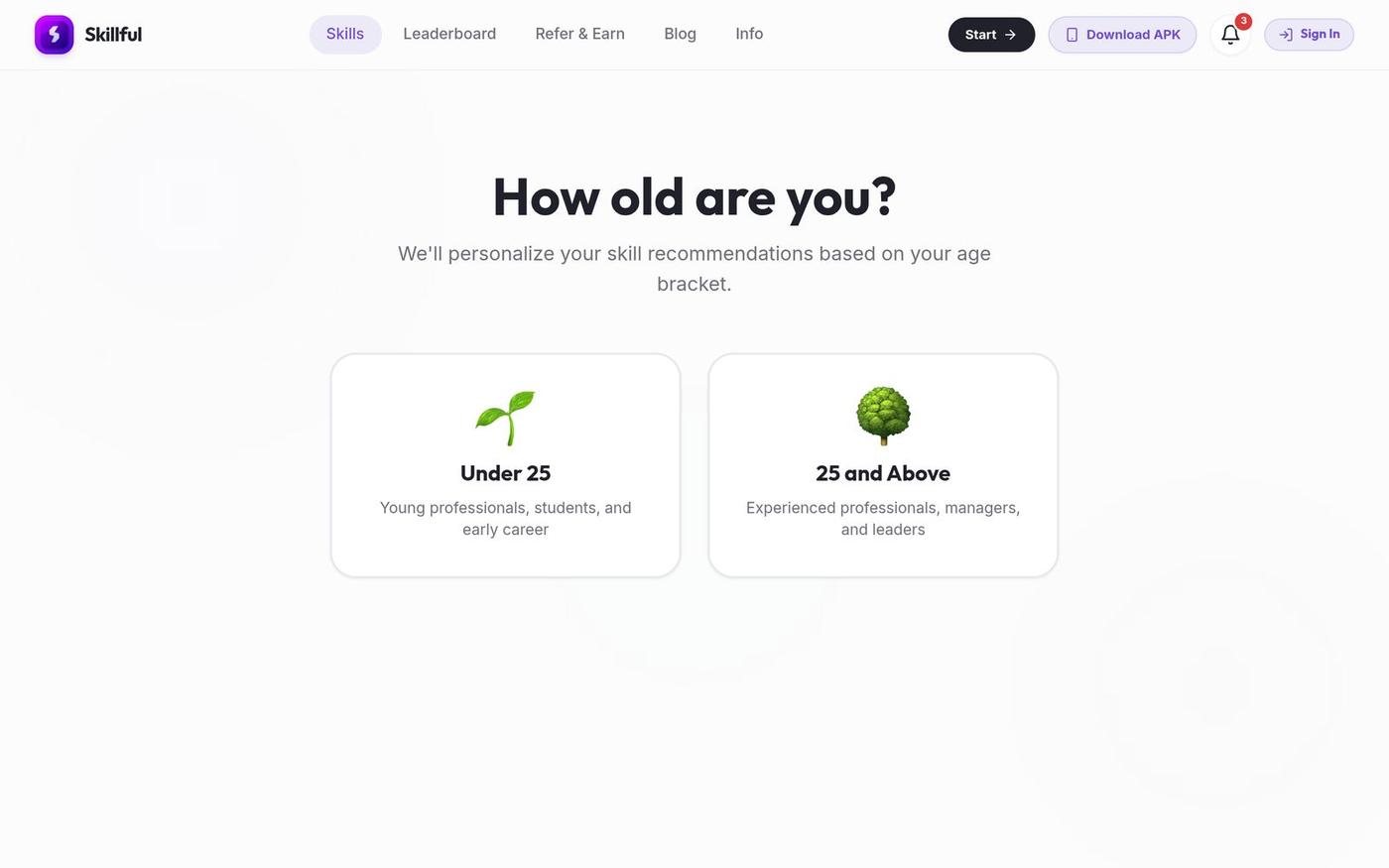 Skillful | Swipe-Based Quizzes for Real-Life Skills — screenshot