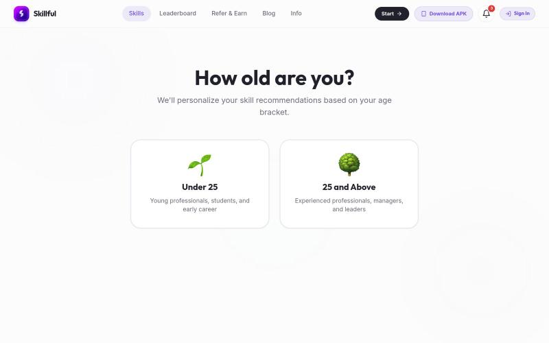 Skillful | Swipe-Based Quizzes for Real-Life Skills — screenshot