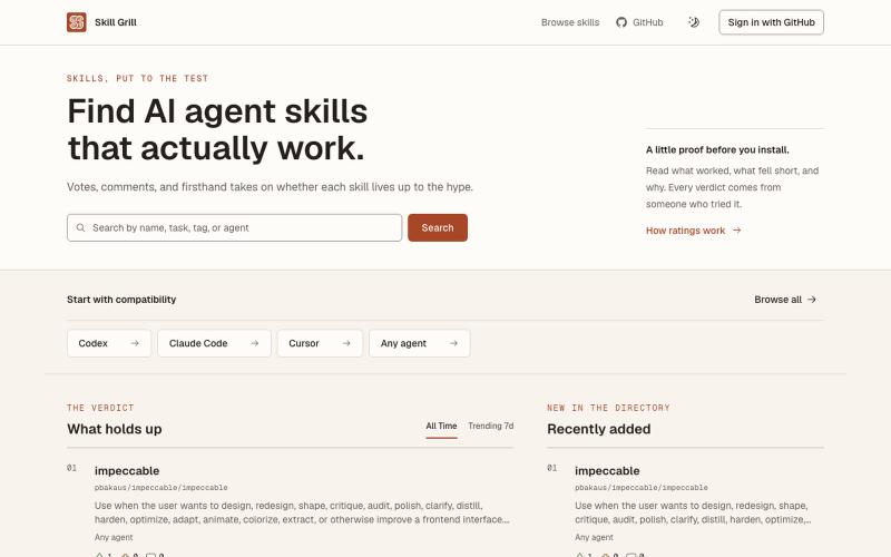 Skill Grill — screenshot