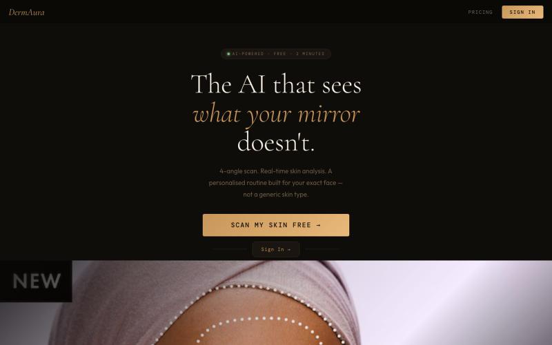 DermAura — AI Skin & Stress Intelligence — screenshot
