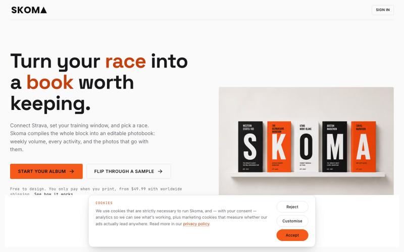 Skoma — Your training, your race, your story. — screenshot