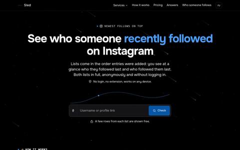 See Who Someone Recently Followed on Instagram | Sled — screenshot